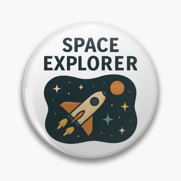 Item preview, Space Explorer Rocket Cartoon Design for Kids and Dreamers. designed and sold by The-T-In-Retro.