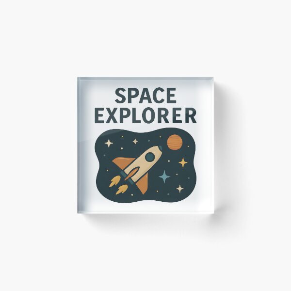 Item preview, Space Explorer Rocket Cartoon Design for Kids and Dreamers. designed and sold by The-T-In-Retro.