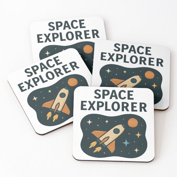 Item preview, Space Explorer Rocket Cartoon Design for Kids and Dreamers. designed and sold by The-T-In-Retro.
