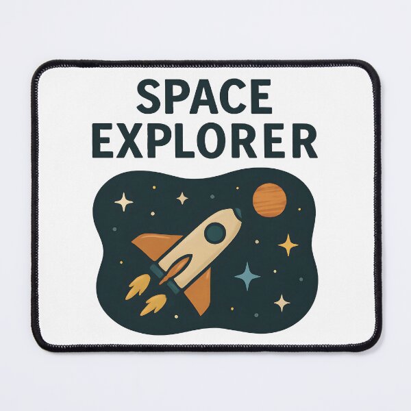 Item preview, Space Explorer Rocket Cartoon Design for Kids and Dreamers. designed and sold by The-T-In-Retro.