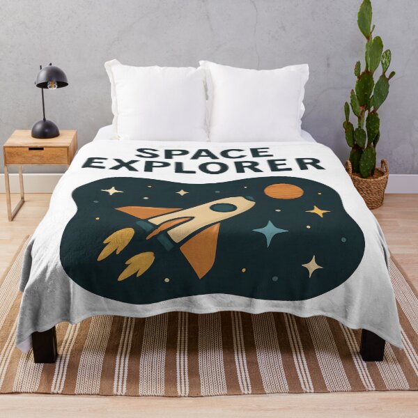 Item preview, Space Explorer Rocket Cartoon Design for Kids and Dreamers. designed and sold by The-T-In-Retro.
