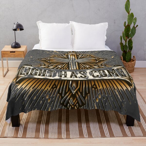 Item preview, Light Has Come – Vintage Christian T-Shirt Design | Golden Glow Faith Graphic | Retro Scripture Tee designed and sold by GardenReign.
