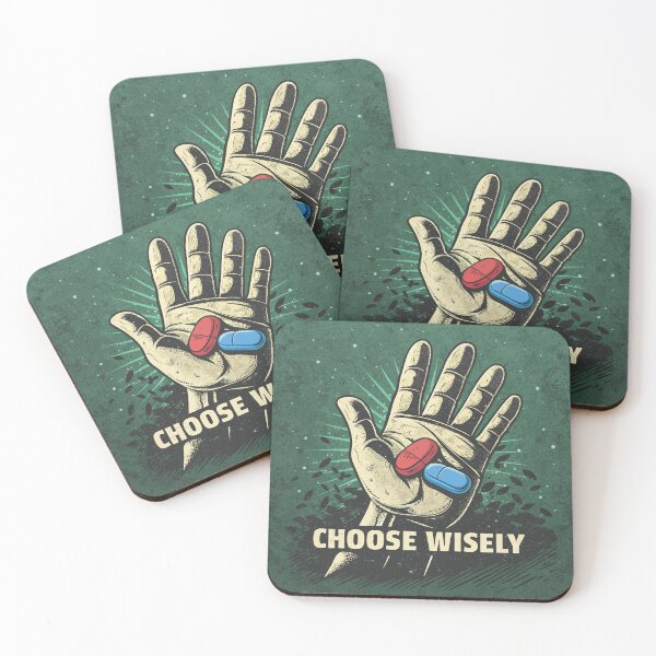 Item preview, Choose Wisely Red Blue Pills Decision Philosophy Retro Vintage designed and sold by charlypicazo.