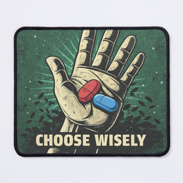 Item preview, Choose Wisely Red Blue Pills Decision Philosophy Retro Vintage designed and sold by charlypicazo.