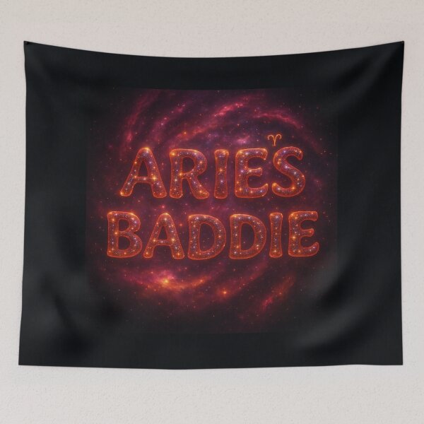 Item preview, Aries Baddie Cosmic Glow – 3D Celestial Zodiac Design designed and sold by Embrace Tall.