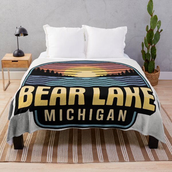 Item preview, Bear Lake, Michigan Retro Sunset designed and sold by TheOldMittenIllustrated.