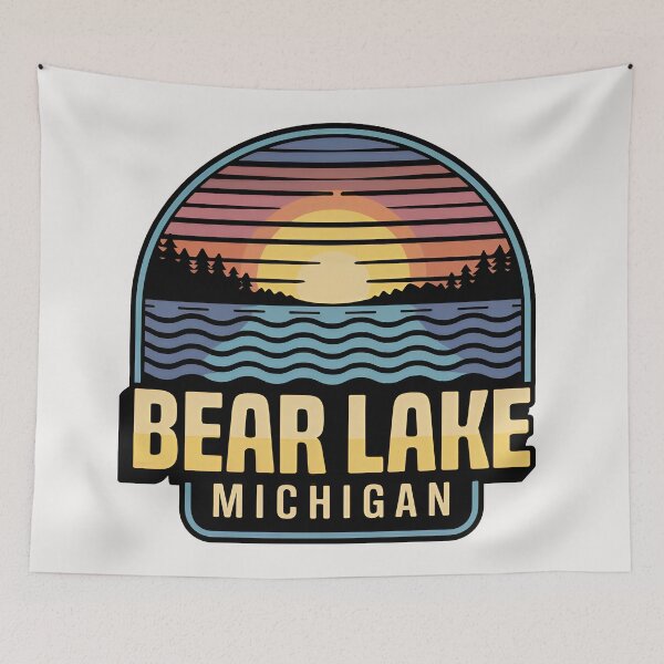Item preview, Bear Lake, Michigan Retro Sunset designed and sold by TheOldMittenIllustrated.