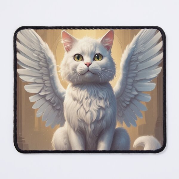 Item preview, White cat angel designed and sold by GasconyPassion.
