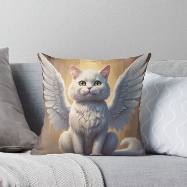 Item preview, White cat angel designed and sold by GasconyPassion.