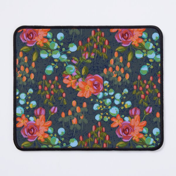 Item preview, Modern Rose Chintz in Navy designed and sold by Kathryn-Designs.