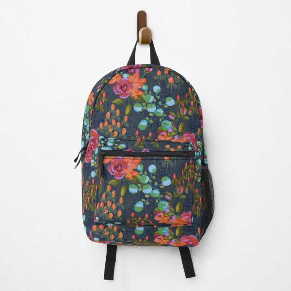 Item preview, Modern Rose Chintz in Navy designed and sold by Kathryn-Designs.
