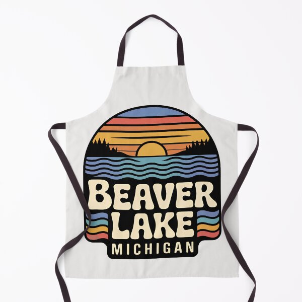 Item preview, Beaver Lake, Michigan Retro Sunset designed and sold by TheOldMittenIllustrated.
