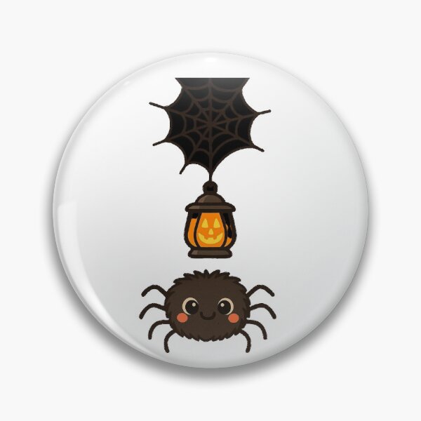 Item preview, Charming Lantern & Spider Sticker designed and sold by PixeloraFinds.