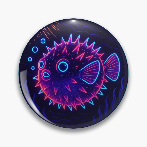 Item preview, Neon Pufferfish designed and sold by FamiliarPufferfish.
