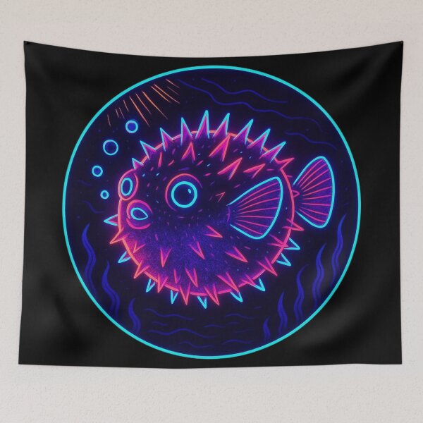 Item preview, Neon Pufferfish designed and sold by FamiliarPufferfish.