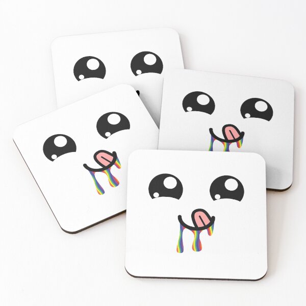 Item preview, Cute kawaii tongue out rainbow drooling face designed and sold by BlushyPrint.