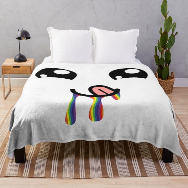 Item preview, Cute kawaii tongue out rainbow drooling face designed and sold by BlushyPrint.