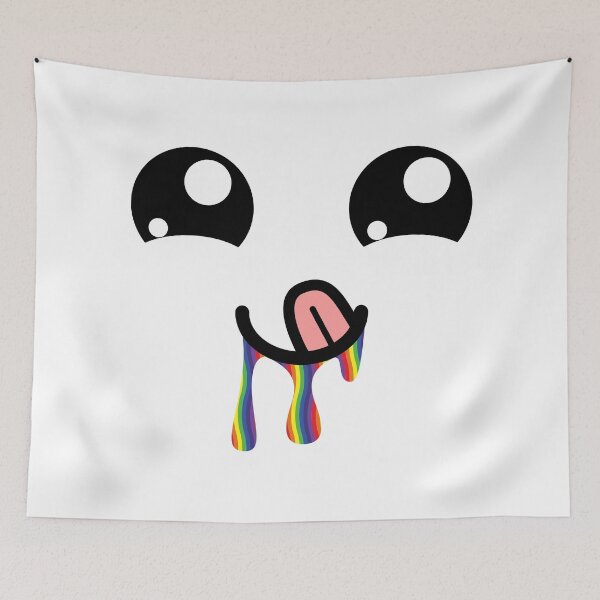 Item preview, Cute kawaii tongue out rainbow drooling face designed and sold by BlushyPrint.