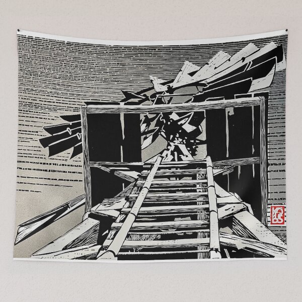 Item preview, Big Basin Windmill with Silver Sky designed and sold by rkobsStudio.