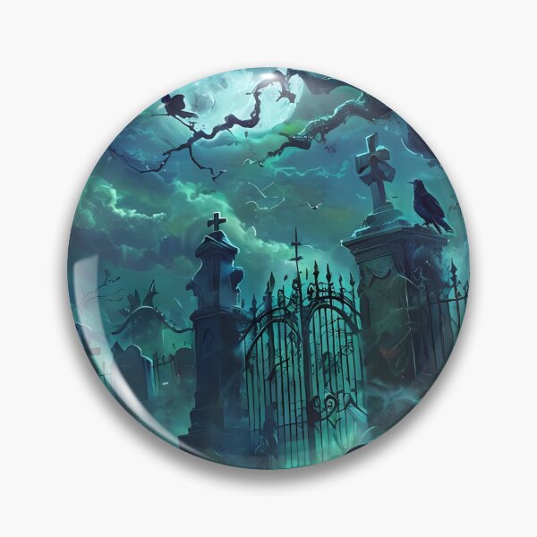 Item preview, Haunted Graveyard on Halloween Night designed and sold by Design-Illusi0n.