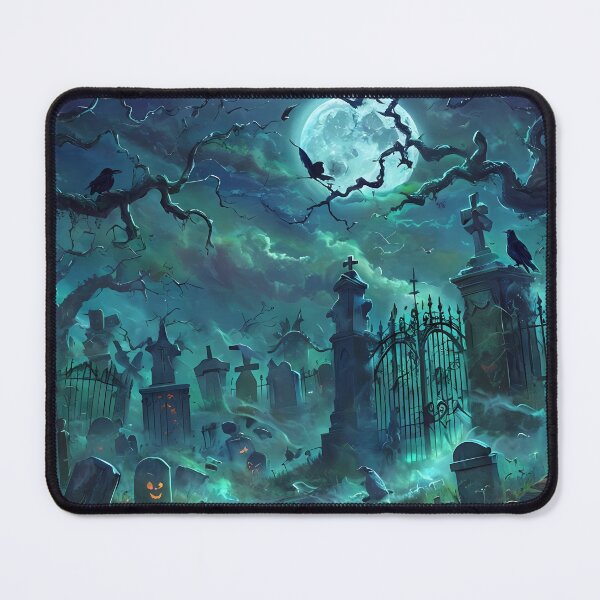 Item preview, Haunted Graveyard on Halloween Night designed and sold by Design-Illusi0n.