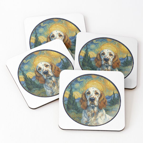 Item preview, English Setter, Van Gog painting style designed and sold by barbastyle.