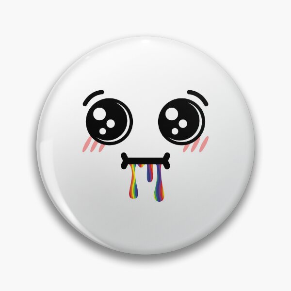 Item preview, Cute kawaii confused rainbow drooling face designed and sold by BlushyPrint.