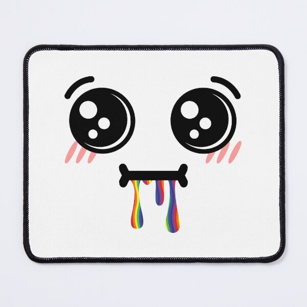 Item preview, Cute kawaii confused rainbow drooling face designed and sold by BlushyPrint.