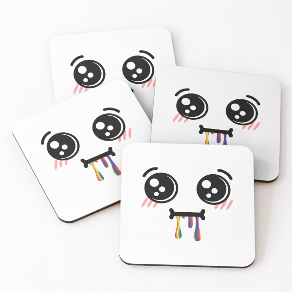 Item preview, Cute kawaii confused rainbow drooling face designed and sold by BlushyPrint.