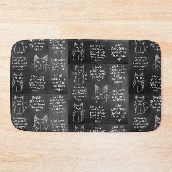 Item preview, Funny Black Cat Chalkboard Art – Cute Hand-Drawn Cat Illustration designed and sold by Macias123.