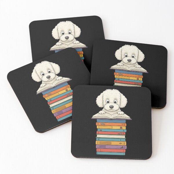 Item preview, Maltese Poodle Dog Reading On Pile of Books Funny designed and sold by d247.