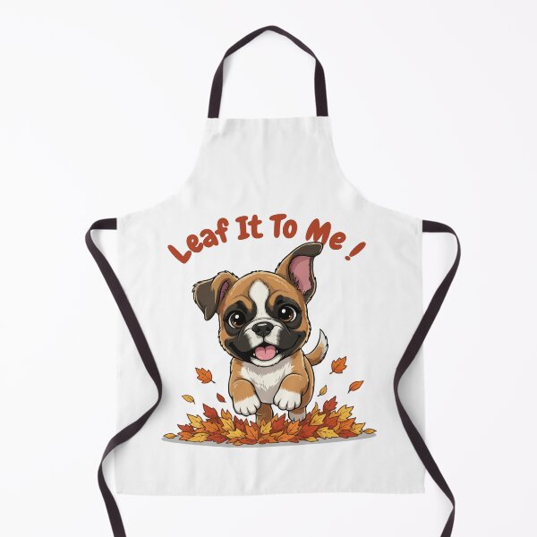 Item preview, Leaf It To Me Boxer Dog Running in Fall Leaves Cute Autumn designed and sold by The Real Life Symphony.
