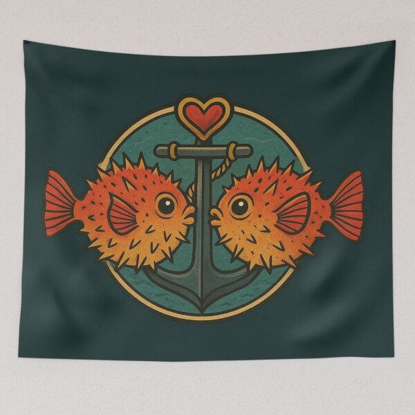 Item preview, Valentine Pufferfish designed and sold by FamiliarPufferfish.