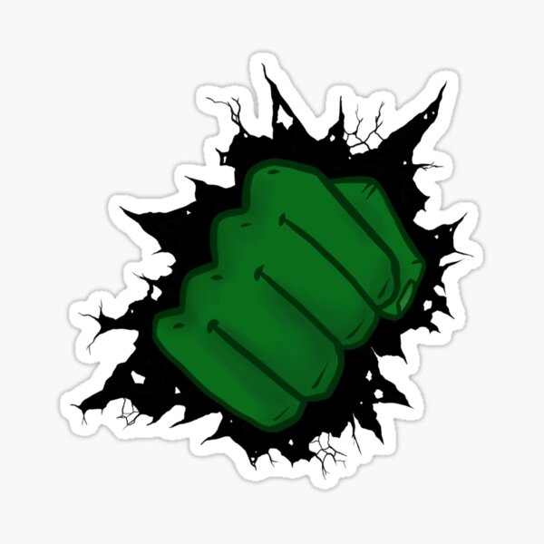 Green Fist Smash Sticker