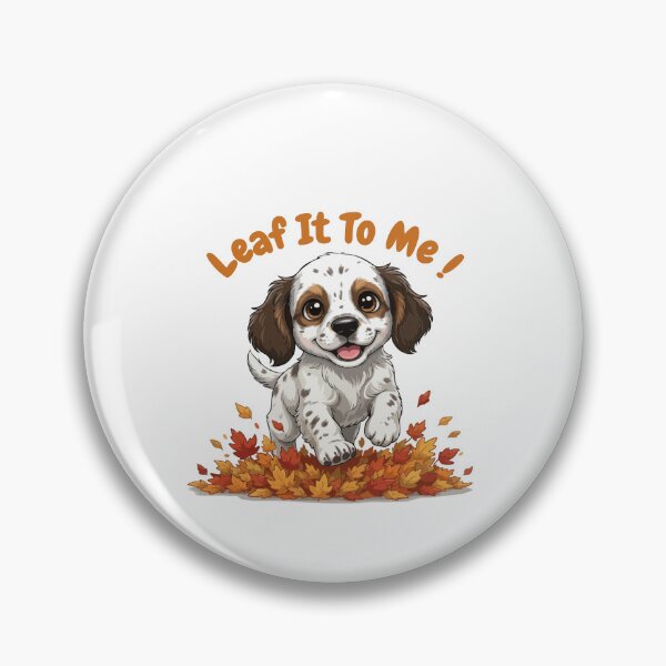 Item preview, Leaf It To Me English Setter Dog Running in Fall Leaves Cute Autumn designed and sold by The Real Life Symphony.