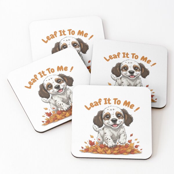 Item preview, Leaf It To Me English Setter Dog Running in Fall Leaves Cute Autumn designed and sold by The Real Life Symphony.