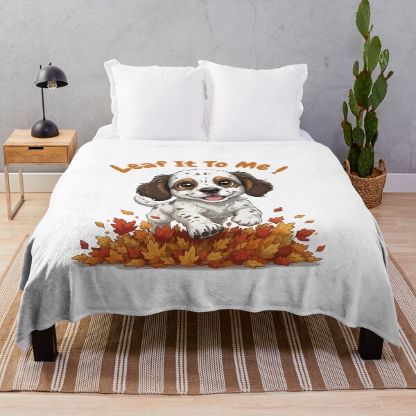 Item preview, Leaf It To Me English Setter Dog Running in Fall Leaves Cute Autumn designed and sold by The Real Life Symphony.