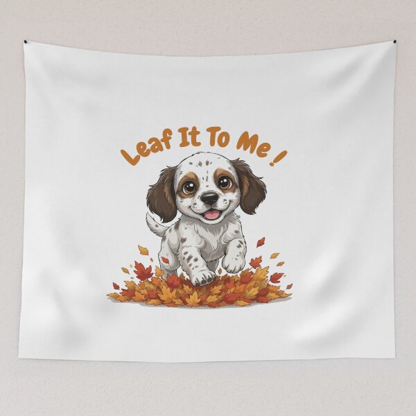 Item preview, Leaf It To Me English Setter Dog Running in Fall Leaves Cute Autumn designed and sold by The Real Life Symphony.