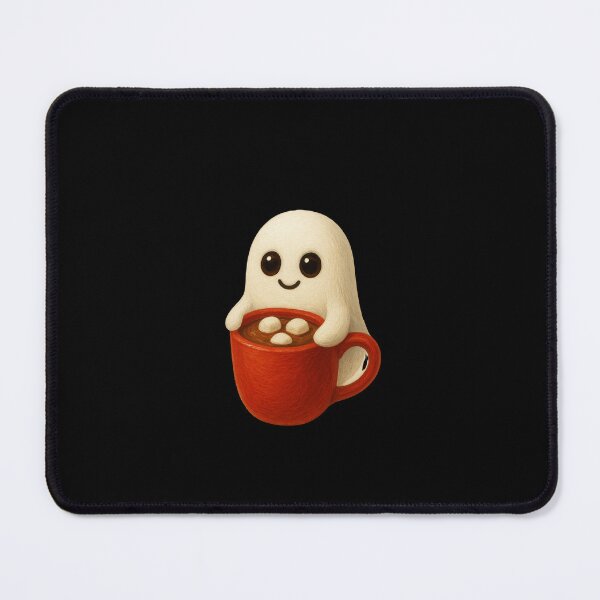 Item preview, Cute Ghost with Hot Cocoa – Cozy Halloween Design designed and sold by Liv Solara.