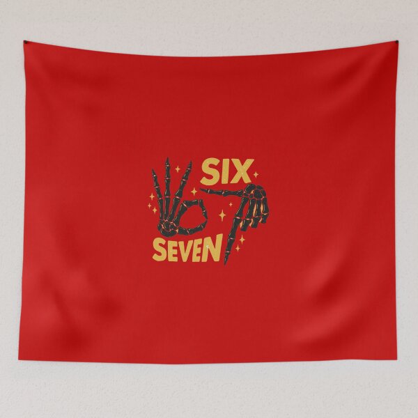 Item preview, Funny Six Seven 6 7 Meme Skeleton Hands designed and sold by misslouve23.