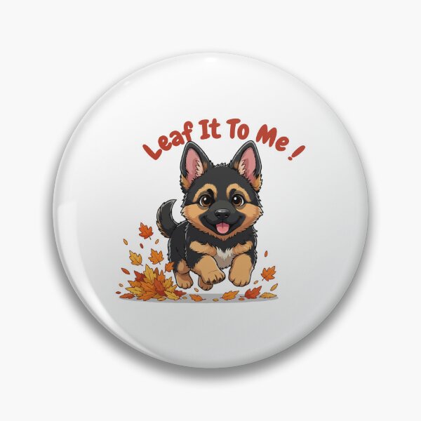 Artikelvorschau, Leaf It To Me Deutscher Schäferhund läuft im Herbstlaub Süßer Herbst entworfen und verkauft von The Real Life Symphony.