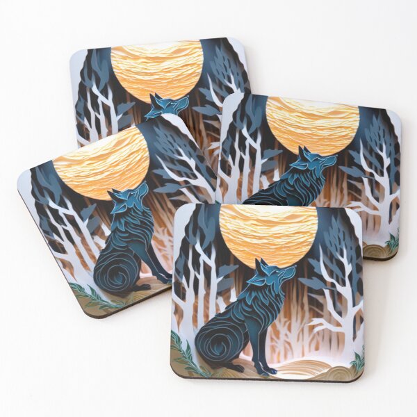 Item preview, Wolf under Full Moon  designed and sold by treehouseclubs.