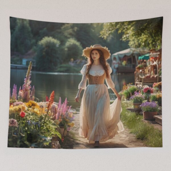 Item preview, The Lady of the Floral Market designed and sold by BlareBlare.