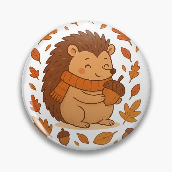 Item preview, Riccio autunnale con sciarpa e ghianda designed and sold by InsegnaNChill.