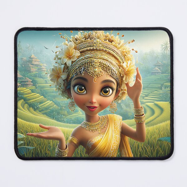 Item preview, Enchanting Balinese Girl in Lush Rice Terraces designed and sold by Artessie.