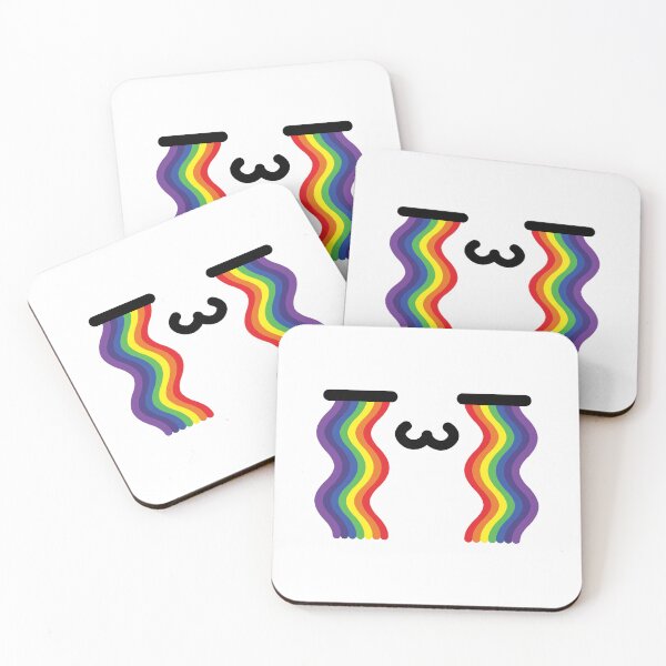 Item preview, Adorable kawaii rainbow crying face designed and sold by BlushyPrint.
