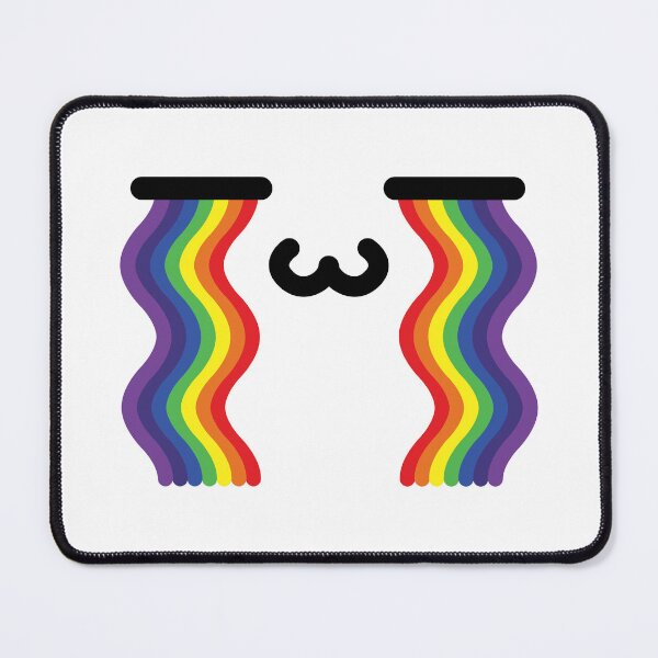 Item preview, Adorable kawaii rainbow crying face designed and sold by BlushyPrint.
