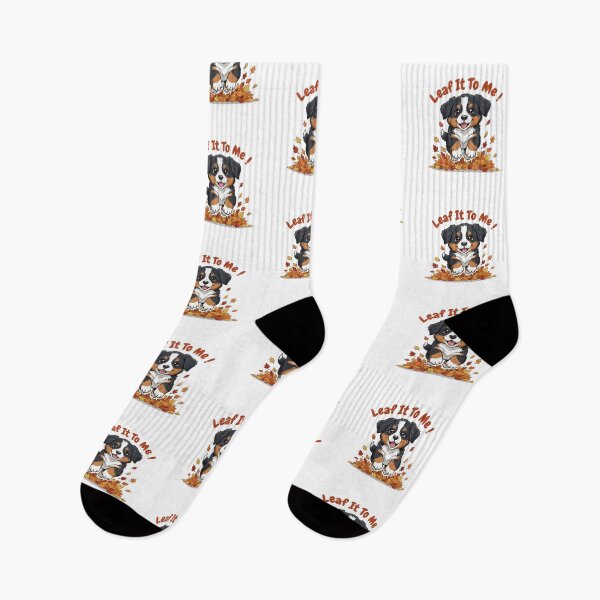 Item preview, Leaf It To Me Bernese Mountain Dog Running in Fall Leaves Cute Autumn designed and sold by The Real Life Symphony.