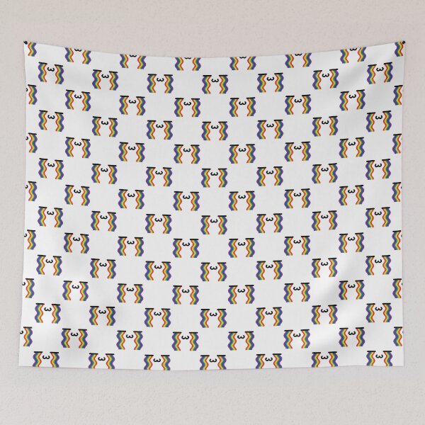 Item preview, Adorable kawaii rainbow crying face pattern designed and sold by BlushyPrint.