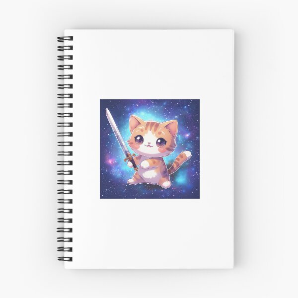 Item preview, cute kawaii cat with sword designed and sold by Laurisant.